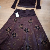 Елегантни блуза и бутикова пола сатен , снимка 6 - Поли - 39391257
