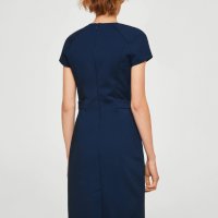 Нова рокля MANGO класическа тъмно синя с етикет S, снимка 3 - Рокли - 29347340