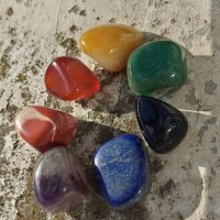 Комплекти камъни „Седем чакри“. В торбичка органза. Идея за подарък., снимка 5 - Арт сувенири - 35603844