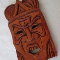 Глава дърворезба фигура пано дърво маска, маски, снимка 4 - Пана - 29124186
