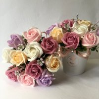 Букет с ароматни сапунени рози, снимка 13 - Декорация за дома - 32962692