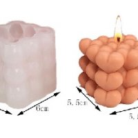 3D Кубче сърца сърце buble силиконов молд форма фондан гипс свещ шоколад, снимка 10 - Форми - 36239963