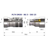 Хидравлична бърза връзка серия PLT4, снимка 7 - Други машини и части - 40344277