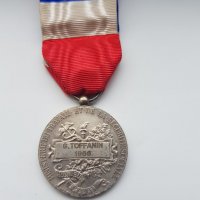 Френски сребърен медал, снимка 4 - Антикварни и старинни предмети - 30752461