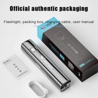 Ново 2 В 1 ярко LED фенерче с 1200 mAh външна батерия с 3 режима и USB кабел за зареждане, снимка 1 - Външни батерии - 38734192