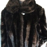 Много ефектно палто от еко косъм с вата / голям размер , снимка 5 - Палта, манта - 38794460