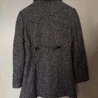 Ново дамско палто черно бяло L XL, снимка 2 - Палта, манта - 38194191