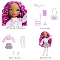 Колекционерска модна кукла Rainbow High - Lilac Lane, снимка 5 - Кукли - 44245752