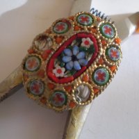  брошка венецианска мозайка, снимка 2 - Антикварни и старинни предмети - 35510309