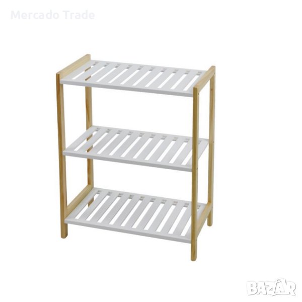 Декоративен рафт Mercado Trade, 3 нива, Дърво, Универсален, снимка 1