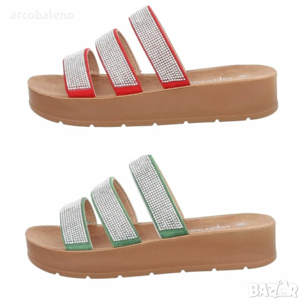 Дамски сандали на клин, 2цвята , снимка 1