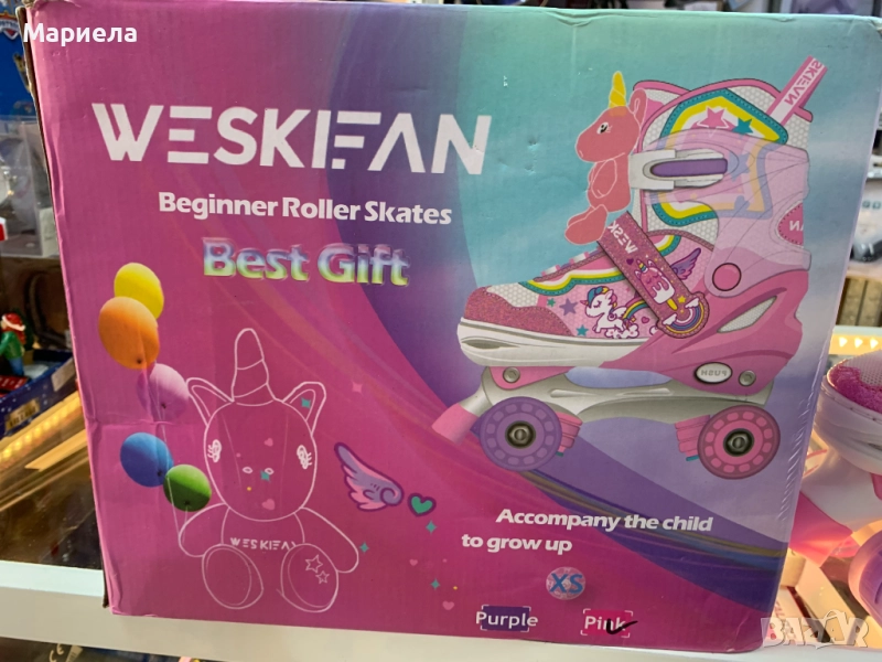 Детски Ролкови Кънки / Розови / Номер 26-29 / С Еднорози, снимка 1