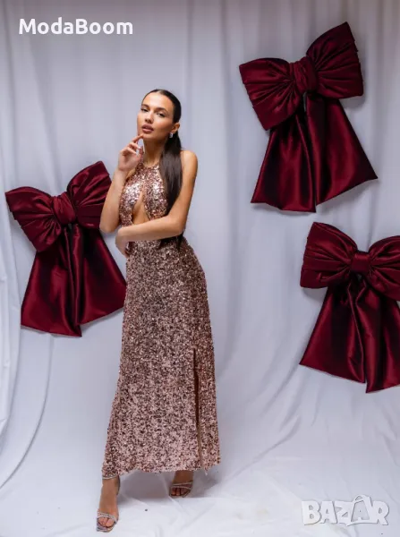 Дълга луксозна дамска рокля , снимка 1