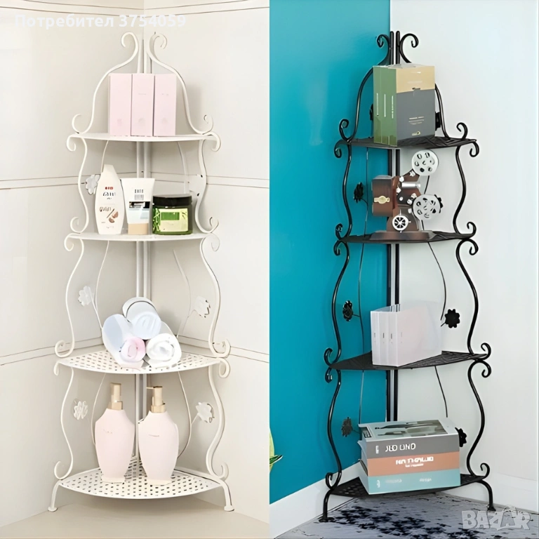 Елегантен ъглов рафт – стилно решение за максимално използване на пространството, снимка 1