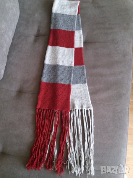 Зимен двоен шал с дълги ресни, снимка 1