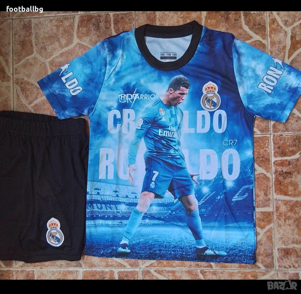 CR7 💙⚽️ детско юношески футболни екипи РЕТРО екипи REAL MADRID , снимка 1