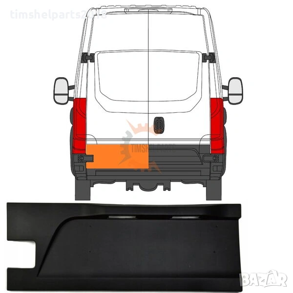 Лайстна задна врата за Iveco Daily след 2014 год. - Шофьорска страна, снимка 1
