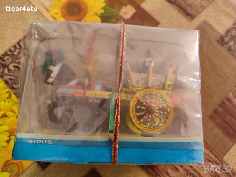 Кон с карета ръчна изработка , снимка 1