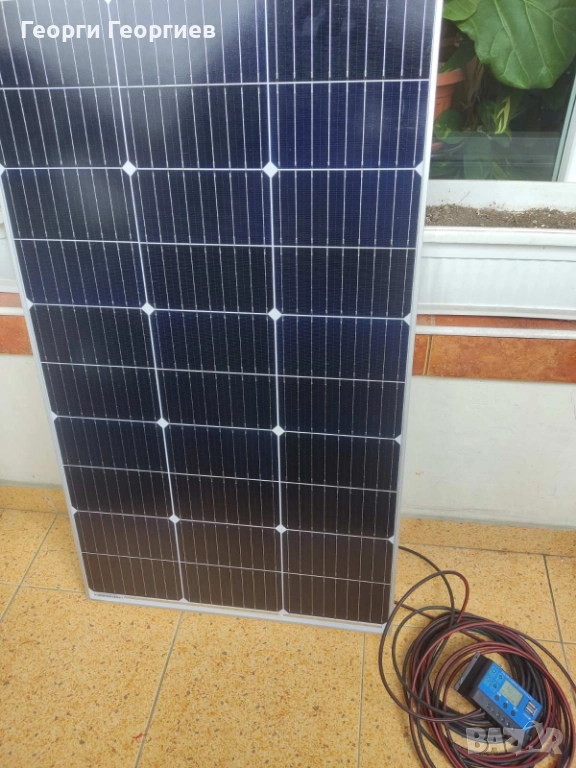 Малка соларна система 100W с контролер и 14 метра Соларни кабели, снимка 1