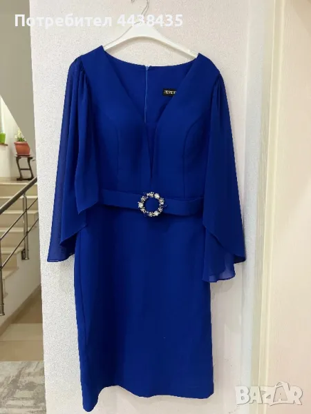 Елегантна синя рокля, снимка 1