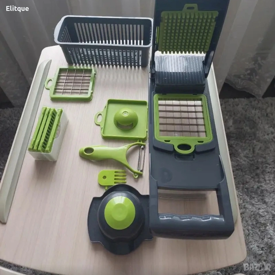 Кухненско ренде с контейнер Nicer Dicer Plus – 13 части 🥕, снимка 1