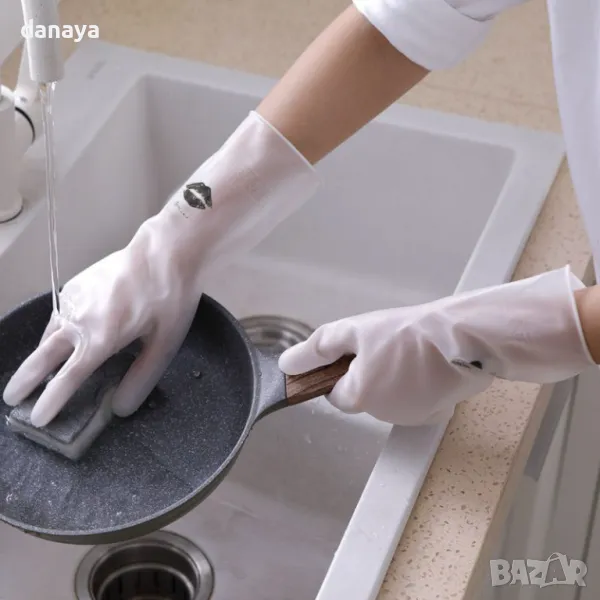 5383 Кухненски гумени ръкавици за миене и чистене, снимка 1