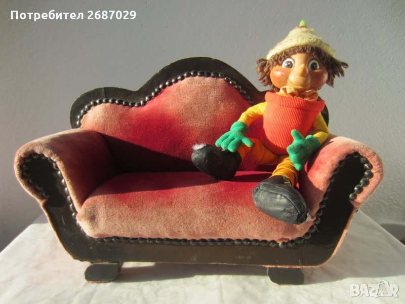 диван седалка за кукли играчка антика мека мебел, снимка 1