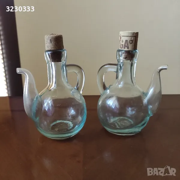 Стъклени шишенца за олио и оцет/прибори, снимка 1