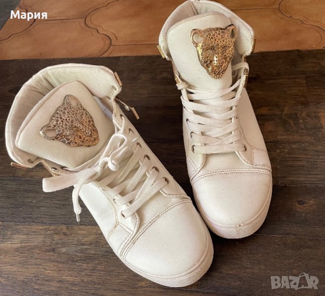 Дамски бели боти, снимка 1