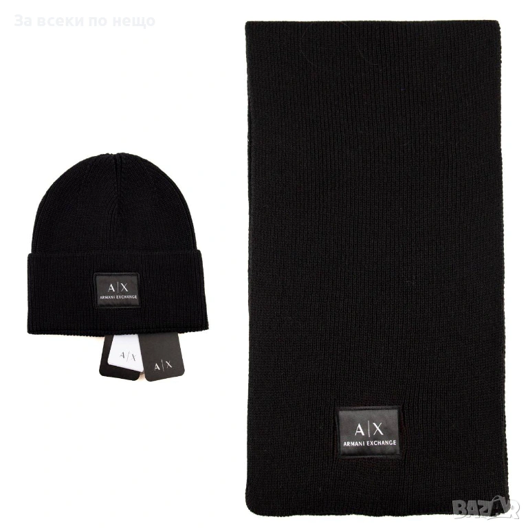 Armani Exchange Комплект Зимен Шал И Зимна Шапка - Налични Различни Цветове Код SK435, снимка 1