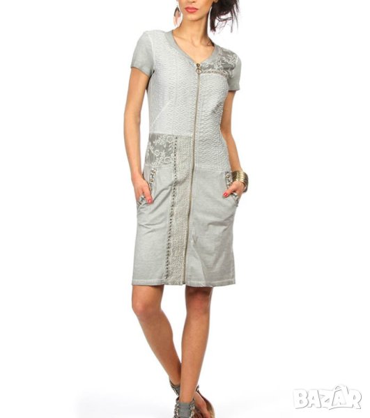 Рокля в перлено сиво Angels never die - XL, снимка 1