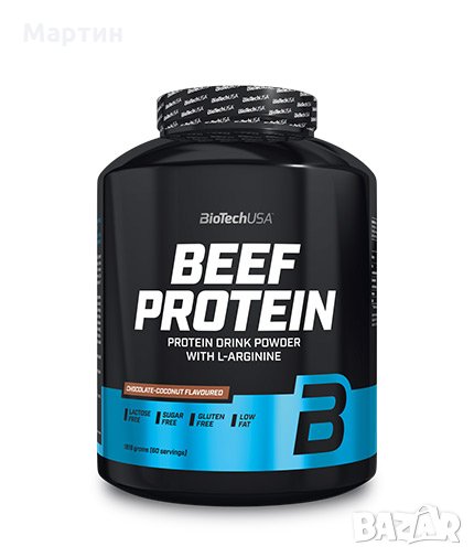BIOTECH USA Beef Protein - 1.816кг + Шейкър, снимка 1