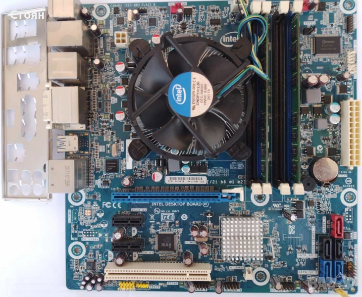 Дънна платка Intel DH67BL LGA 1155 + Intel i3-2100 + RAM 8GB DDR3, снимка 1