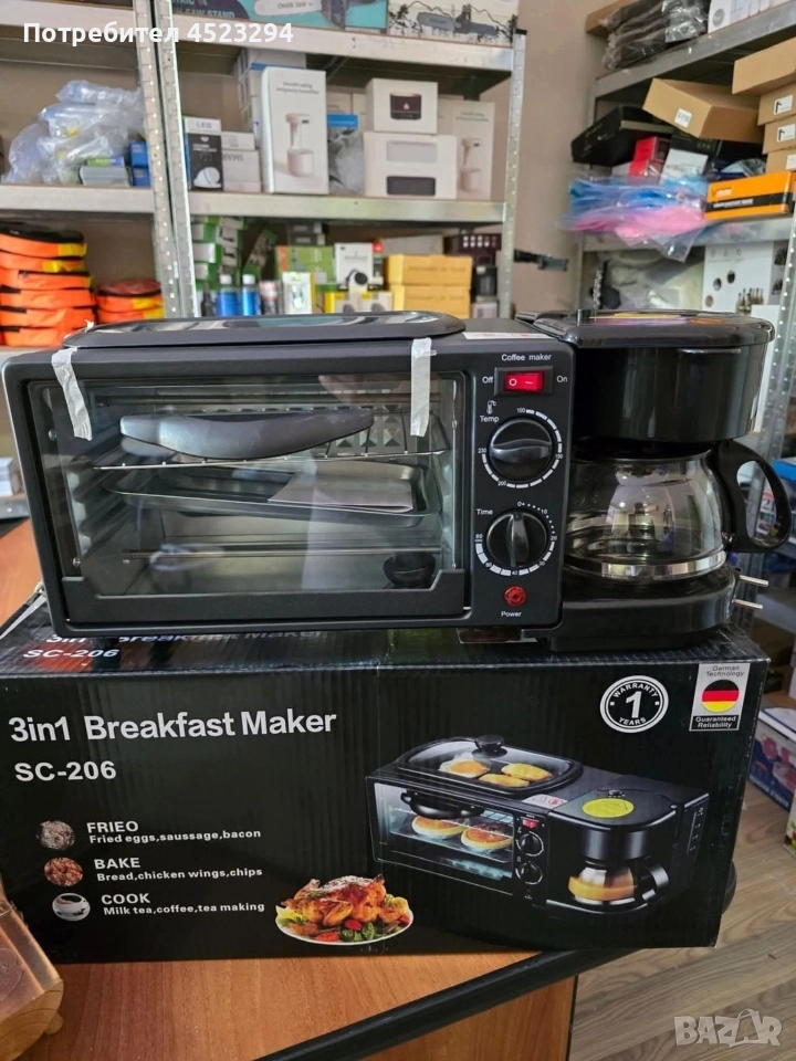 Многофункционална Печка, тостер фурна и кафемашина – 3в1 .Промоция до утре в 20 ч., снимка 1