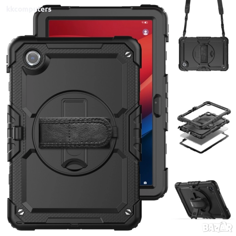 Lenovo Tab M11 /Xiaoxin Pad 2024 Silicone Hybrid PC Tablet Case /Shoulder Strap Удароустойчив Калъф , снимка 1