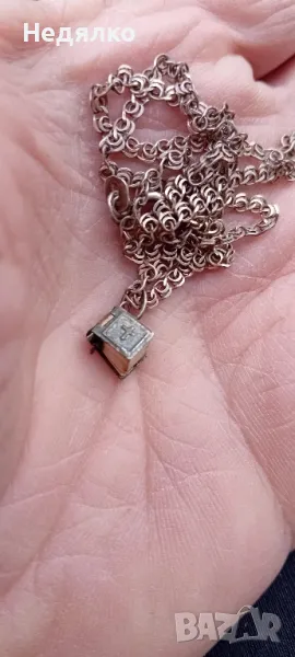 Старинна сребърна микро библия, снимка 1