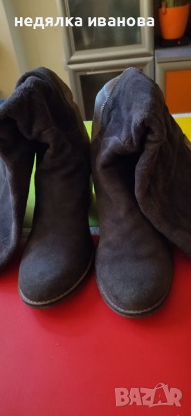 GiAnni-дамски ботуши естествен велур , снимка 1