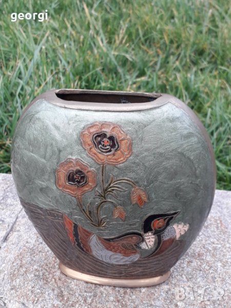Немска бронзова ваза, снимка 1