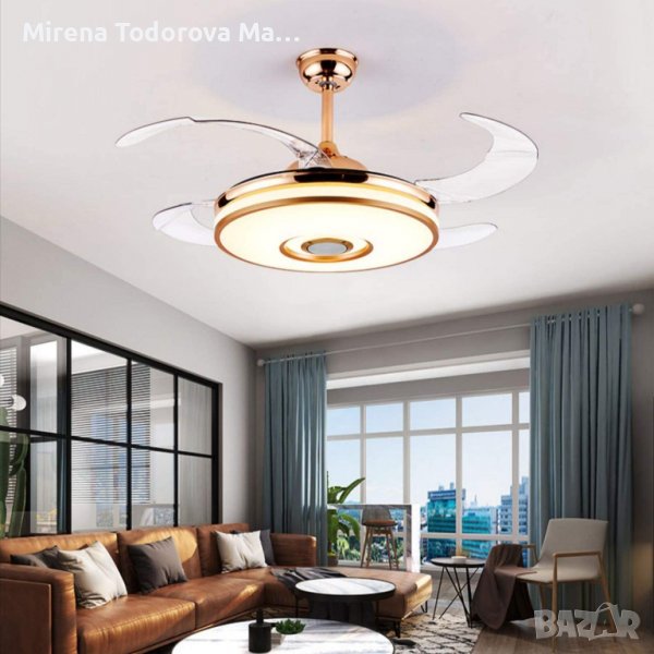  Led невидим таванен вентилатори с дистанционно управление , снимка 1