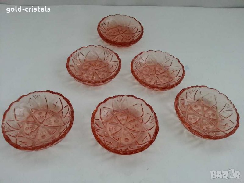 Стъклени чинии чинийки цветно стъкло, снимка 1