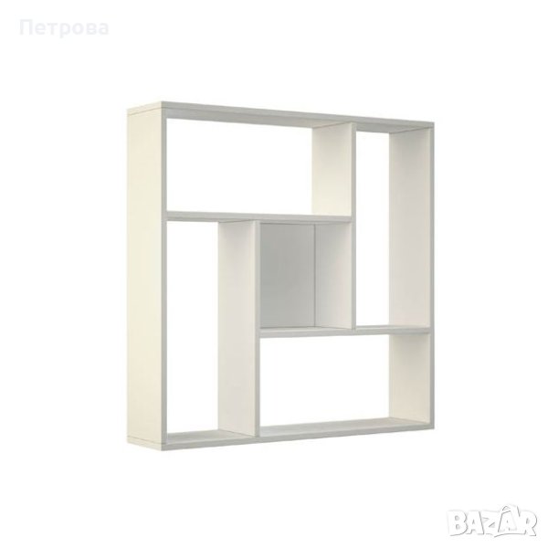 Бяла етажерка-75х20х77 см./стенна етажерка/Бяла стенна етажерка, снимка 1