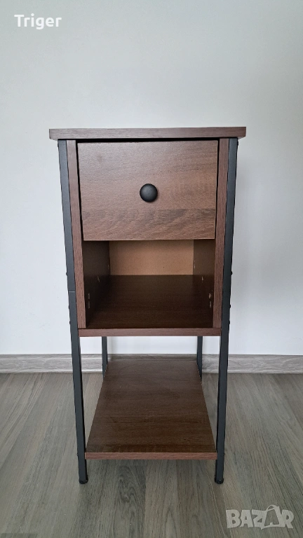 Нощно шкафче кафяв дъб, снимка 1