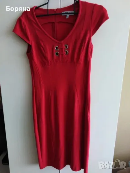 Елегантна и секси червена рокля, снимка 1