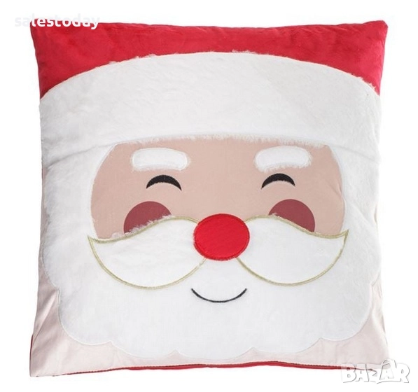 Коледна декоративна възглавница за диван Дядо Коледа, 40*40см, снимка 1