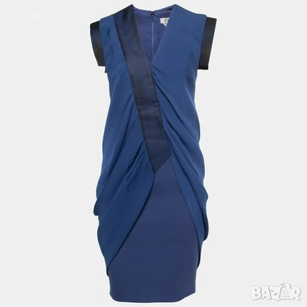 Sportmax Max Mara синя рокля коприна, снимка 1