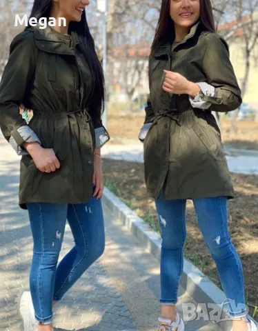 Дамска парка в зелено 