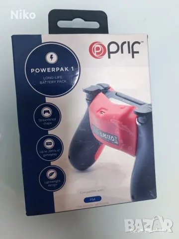 Външна батерия Prif Powerak 1 за контролер на (PS4)