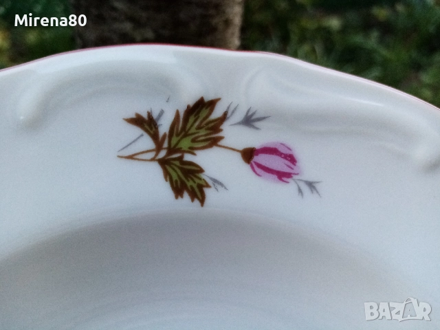 Български чинии горски слез - 6 бр., снимка 2 - Чинии - 52505513