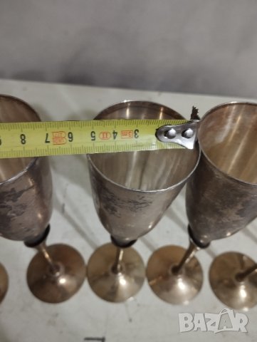 шест метални чаши комплект, снимка 3 - Други ценни предмети - 44261432