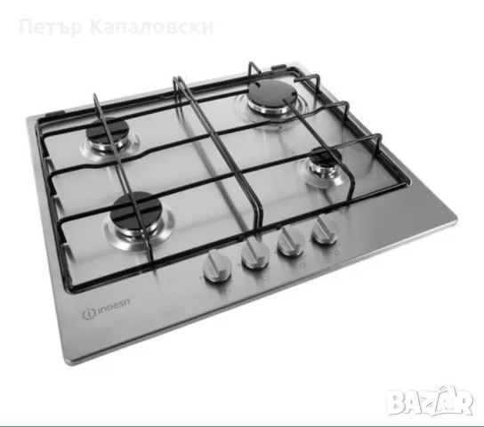 Газов плот ,котло и за вграждане Индезит INDESIT THA642IX/I .Цвят: инокс.Брой горелки: 4, снимка 3 - Котлони - 48561606